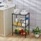 Storage Rack Rustproof Corrosion Resistant Strong Load-Bearing Kitchen Bathroom Standing Storage Shelf Units Adjustable